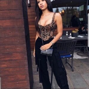 HOUSE OF CB Jacqueline LEOPARD print corset